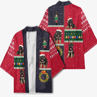 German Shepherd Puppy Christmas Kimono with Ornaments Wreath and Nutcracker Design - Wonder Print Shop