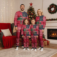 German Shepherd Puppy Christmas Pajama Set with Ornaments Wreath and Nutcracker Design - Wonder Print Shop