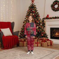 German Shepherd Puppy Christmas Pajama Set with Ornaments Wreath and Nutcracker Design - Wonder Print Shop