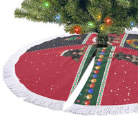 German Shepherd Puppy Christmas Tree Skirt with Ornaments Wreath and Nutcracker Design - Wonder Print Shop