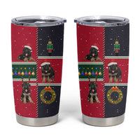 German Shepherd Puppy Christmas Tumbler Cup with Ornaments Wreath and Nutcracker Design - Wonder Print Shop