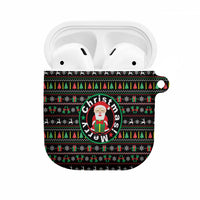 Gift For Merry Christmas AirPods Case with Santa Claus and Holiday Icons Pattern - Wonder Print Shop