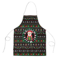 Gift For Merry Christmas Apron with Santa Claus and Holiday Icons Pattern - Wonder Print Shop