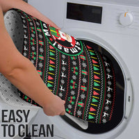 Gift For Merry Christmas Bathroom Set with Santa Claus and Holiday Icons Pattern - Wonder Print Shop