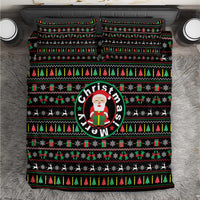 Gift For Merry Christmas Bedding Set with Santa Claus and Holiday Icons Pattern - Wonder Print Shop