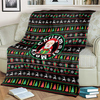 Gift For Merry Christmas Blanket with Santa Claus and Holiday Icons Pattern - Wonder Print Shop