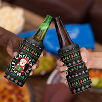 Gift For Merry Christmas 4 in 1 Can Cooler Tumbler with Santa Claus and Holiday Icons Pattern - Wonder Print Shop