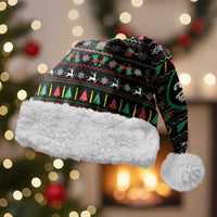 Gift For Merry Christmas Santa Hat with Santa Claus and Holiday Icons Pattern - Wonder Print Shop
