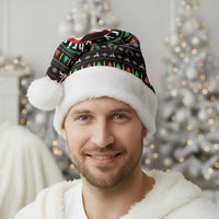 Gift For Merry Christmas Santa Hat with Santa Claus and Holiday Icons Pattern - Wonder Print Shop
