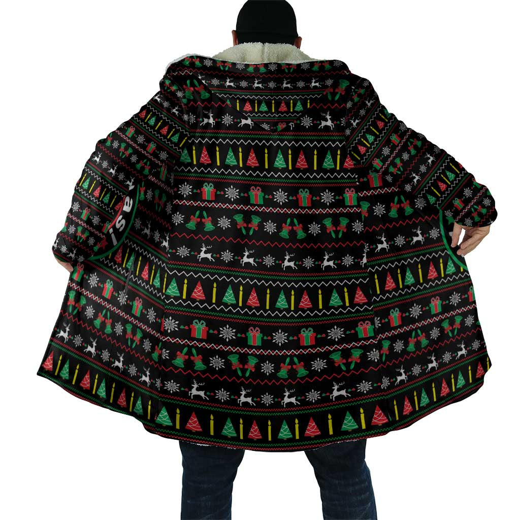 Gift For Merry Christmas Cloak with Santa Claus and Holiday Icons Pattern - Wonder Print Shop