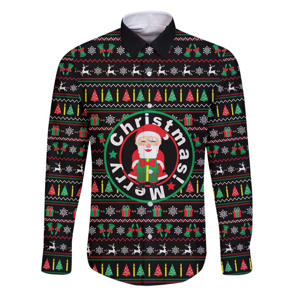 Gift For Merry Christmas Family Matching Puletasi and Hawaiian Shirt with Santa Claus and Holiday Icons Pattern - Wonder Print Shop