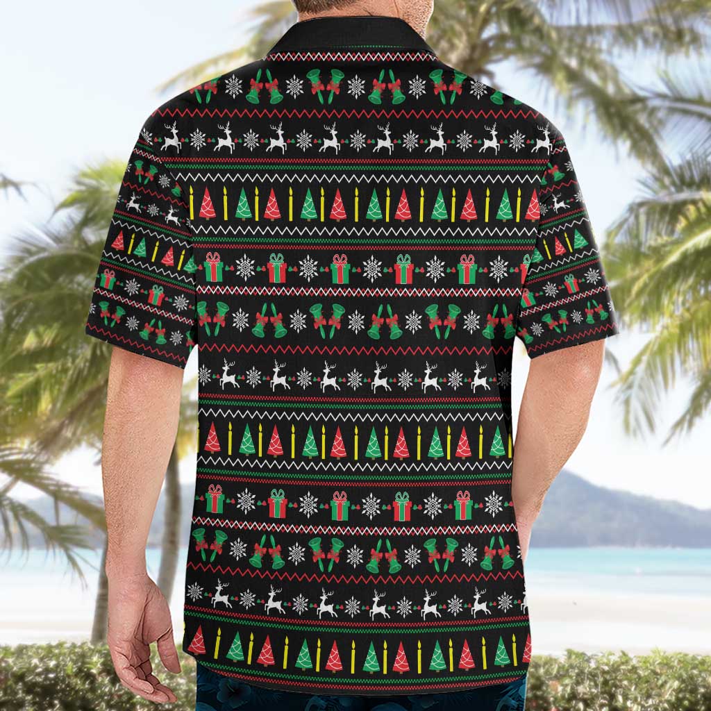Gift For Merry Christmas Hawaiian Shirt with Santa Claus and Holiday Icons Pattern - Wonder Print Shop