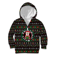 Gift For Merry Christmas Kid Hoodie with Santa Claus and Holiday Icons Pattern - Wonder Print Shop