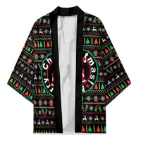 Gift For Merry Christmas Kimono with Santa Claus and Holiday Icons Pattern - Wonder Print Shop