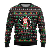 Gift For Merry Christmas Ugly Christmas Sweater with Santa Claus and Holiday Icons Pattern - Wonder Print Shop