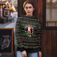 Gift For Merry Christmas Ugly Christmas Sweater with Santa Claus and Holiday Icons Pattern - Wonder Print Shop