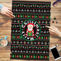 Gift For Merry Christmas Puzzle with Santa Claus and Holiday Icons Pattern - Wonder Print Shop