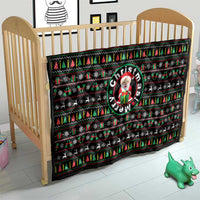 Gift For Merry Christmas Quilt with Santa Claus and Holiday Icons Pattern - Wonder Print Shop