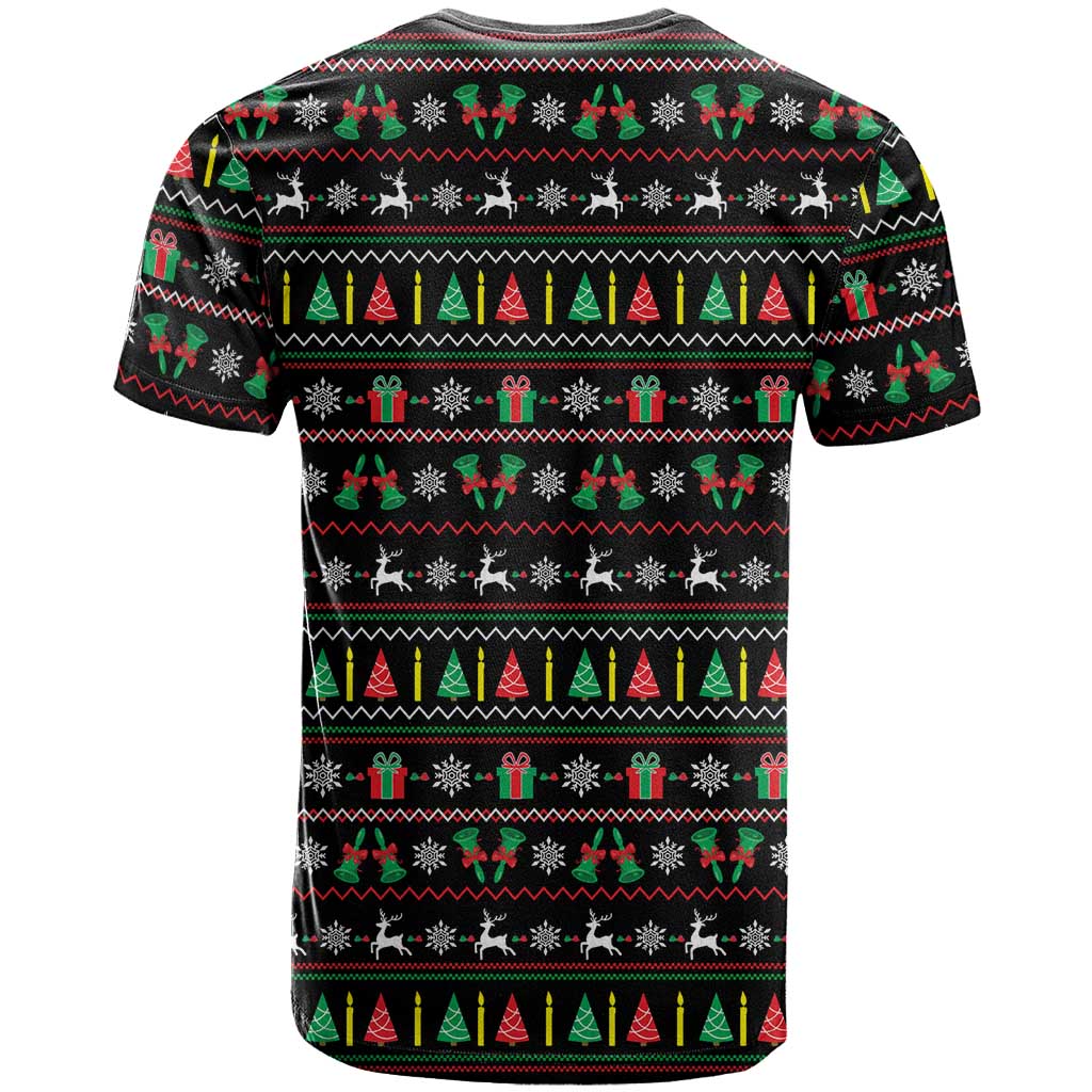 Gift For Merry Christmas T Shirt with Santa Claus and Holiday Icons Pattern - Wonder Print Shop