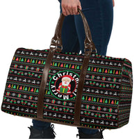 Gift For Merry Christmas Travel Bag with Santa Claus and Holiday Icons Pattern - Wonder Print Shop