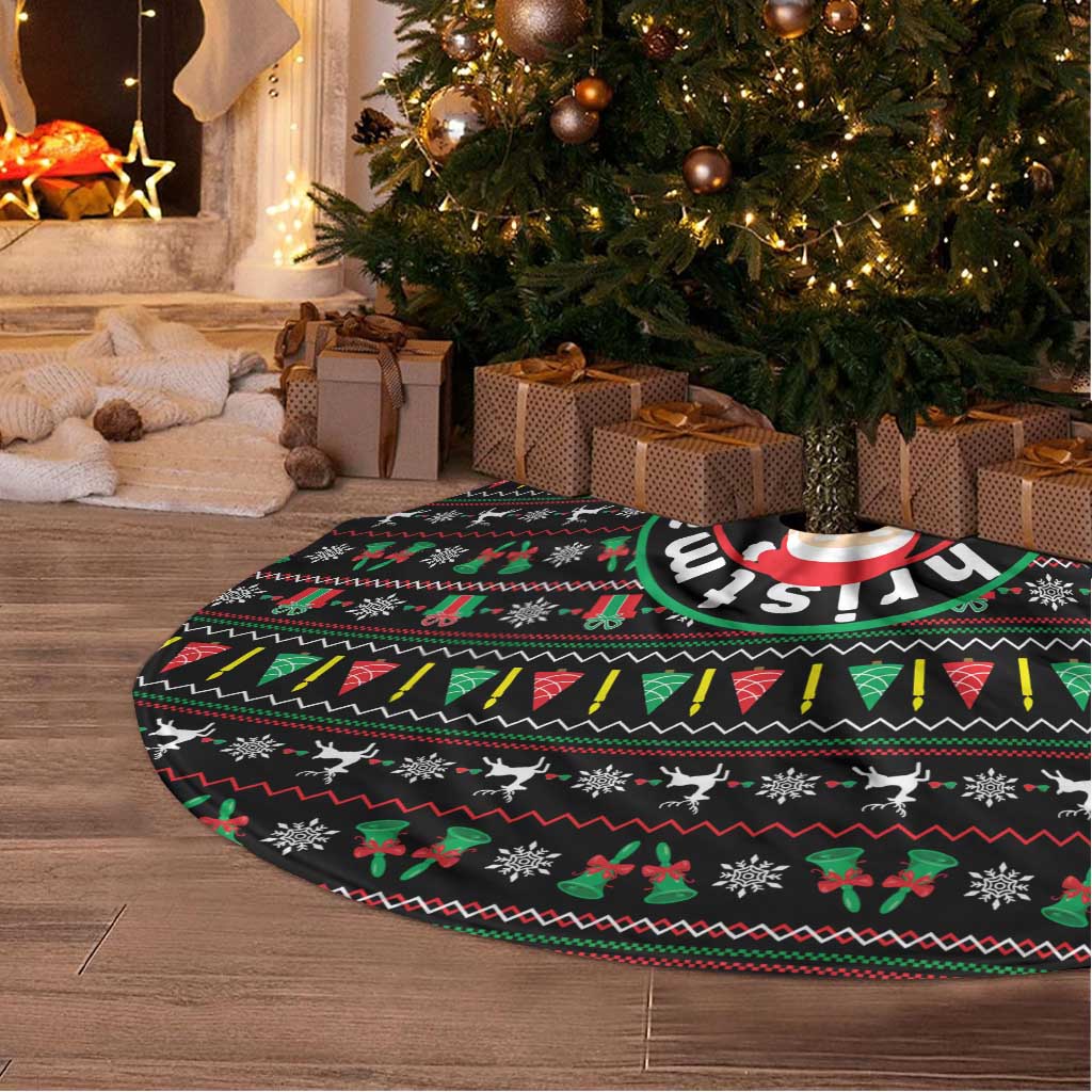 Gift For Merry Christmas Tree Skirt with Santa Claus and Holiday Icons Pattern - Wonder Print Shop