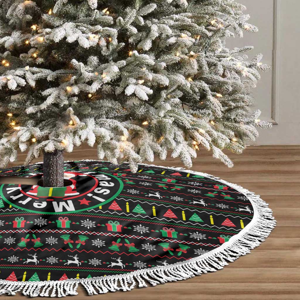 Gift For Merry Christmas Tree Skirt with Santa Claus and Holiday Icons Pattern - Wonder Print Shop