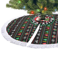 Gift For Merry Christmas Tree Skirt with Santa Claus and Holiday Icons Pattern - Wonder Print Shop