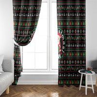 Gift For Merry Christmas Window Curtain with Santa Claus and Holiday Icons Pattern - Wonder Print Shop