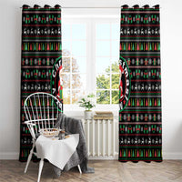 Gift For Merry Christmas Window Curtain with Santa Claus and Holiday Icons Pattern - Wonder Print Shop