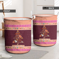 Christmas Cookie Laundry Basket with Gingerbread Tree Candy Ornaments and Sweet Treat Pattern - Wonder Print Shop