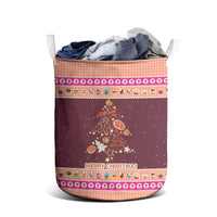 Christmas Cookie Laundry Basket with Gingerbread Tree Candy Ornaments and Sweet Treat Pattern - Wonder Print Shop