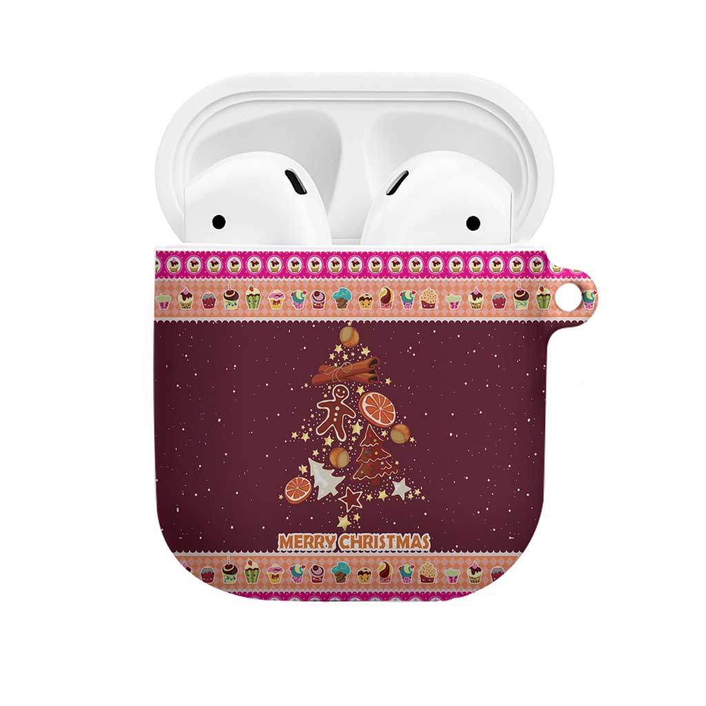 Christmas Cookie AirPods Case with Gingerbread Tree Candy Ornaments and Sweet Treat Pattern - Wonder Print Shop