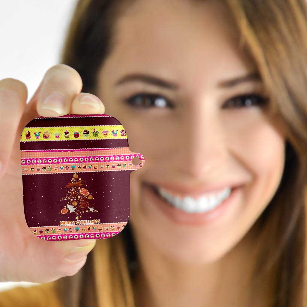 Christmas Cookie AirPods Case with Gingerbread Tree Candy Ornaments and Sweet Treat Pattern - Wonder Print Shop