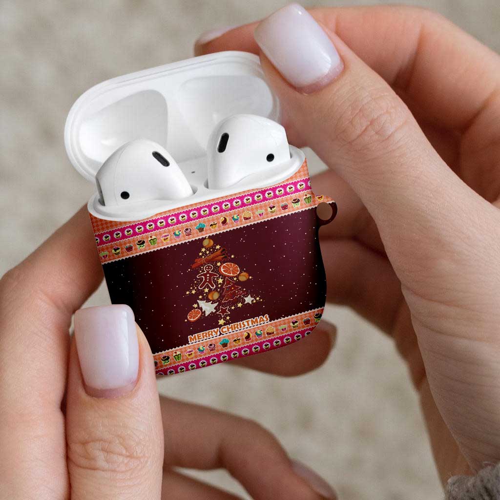Christmas Cookie AirPods Case with Gingerbread Tree Candy Ornaments and Sweet Treat Pattern - Wonder Print Shop