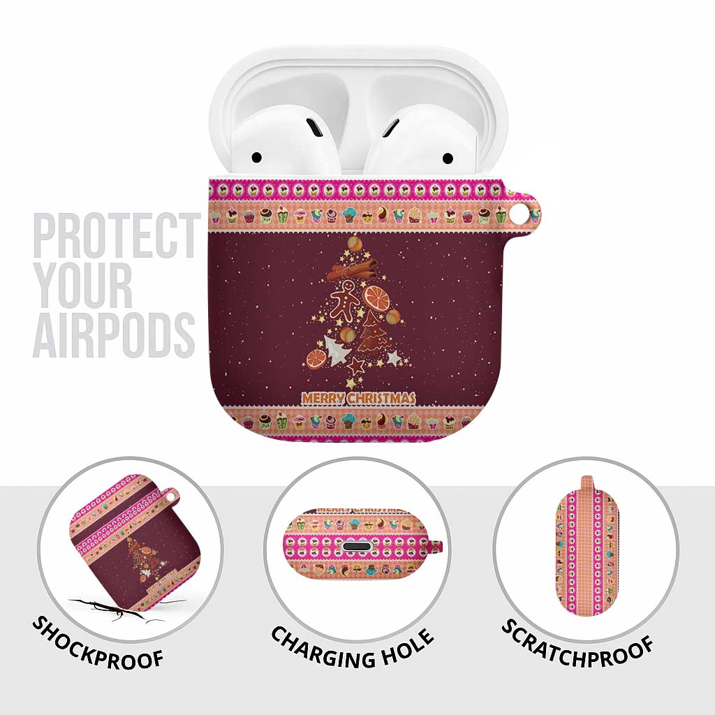 Christmas Cookie AirPods Case with Gingerbread Tree Candy Ornaments and Sweet Treat Pattern - Wonder Print Shop