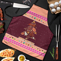 Christmas Cookie Apron with Gingerbread Tree Candy Ornaments and Sweet Treat Pattern - Wonder Print Shop