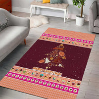 Christmas Cookie Area Rug with Gingerbread Tree Candy Ornaments and Sweet Treat Pattern - Wonder Print Shop