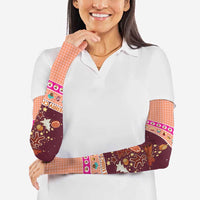 Christmas Cookie Arm Sleeves with Gingerbread Tree Candy Ornaments and Sweet Treat Pattern - Wonder Print Shop