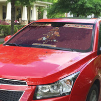 Christmas Cookie Auto Sun Shade with Gingerbread Tree Candy Ornaments and Sweet Treat Pattern - Wonder Print Shop