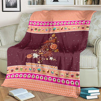 Christmas Cookie Blanket with Gingerbread Tree Candy Ornaments and Sweet Treat Pattern - Wonder Print Shop
