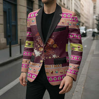 Christmas Cookie Blazer with Gingerbread Tree Candy Ornaments and Sweet Treat Pattern - Wonder Print Shop