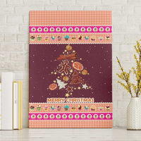 Christmas Cookie Canvas Wall Art with Gingerbread Tree Candy Ornaments and Sweet Treat Pattern - Wonder Print Shop