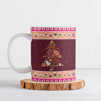 Christmas Cookie Ceramic Mug with Gingerbread Tree Candy Ornaments and Sweet Treat Pattern - Wonder Print Shop