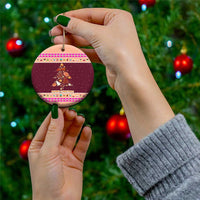 Christmas Cookie Ceramic Ornament with Gingerbread Tree Candy Ornaments and Sweet Treat Pattern - Wonder Print Shop