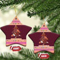 Christmas Cookie Ceramic Ornament with Gingerbread Tree Candy Ornaments and Sweet Treat Pattern - Wonder Print Shop