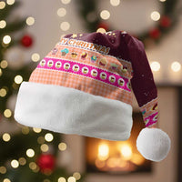 Christmas Cookie Christmas Santa Hat with Gingerbread Tree Candy Ornaments and Sweet Treat Pattern - Wonder Print Shop