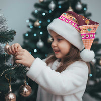 Christmas Cookie Christmas Santa Hat with Gingerbread Tree Candy Ornaments and Sweet Treat Pattern - Wonder Print Shop