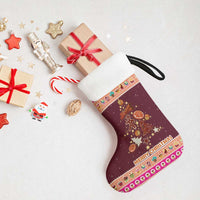 Christmas Cookie Christmas Stocking with Gingerbread Tree Candy Ornaments and Sweet Treat Pattern - Wonder Print Shop