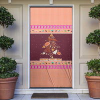 Christmas Cookie Door Cover with Gingerbread Tree Candy Ornaments and Sweet Treat Pattern - Wonder Print Shop