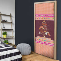 Christmas Cookie Door Cover with Gingerbread Tree Candy Ornaments and Sweet Treat Pattern - Wonder Print Shop